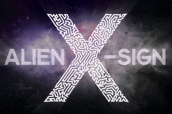 Alien X Sign for Modern Branding and Creative Projects