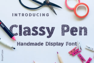 Classy Pen: A Scratch-Style Display Font for Creative Projects