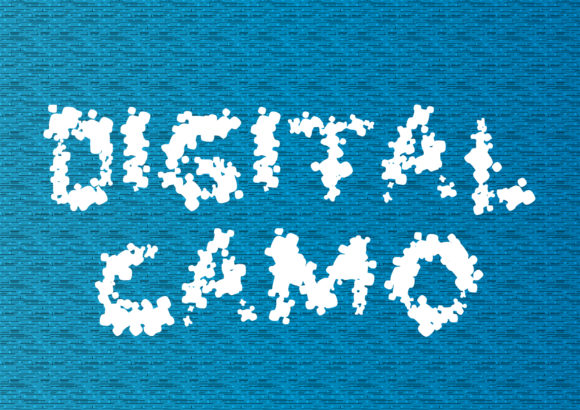 Digital Camo Font for Creative Branding and Display Needs