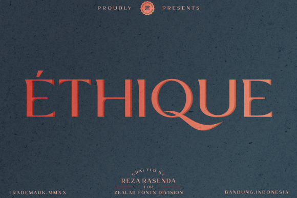 Ethique: A Display Font for Editorial Elegance