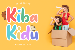 Kiba-Kidu: A Cute Display Font for Child-Themed Branding
