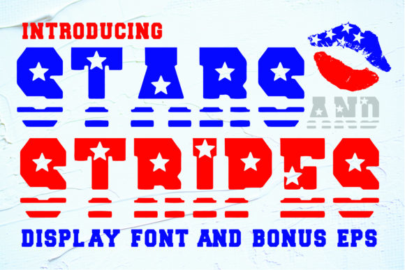 Stars and Stripes Font for American-Themed Crafting Projects
